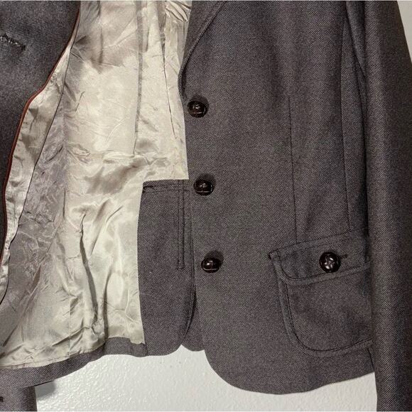 Banana Republic Brown Blazer single breasted button front women's 6 w/pockets - Picture 8 of 16
